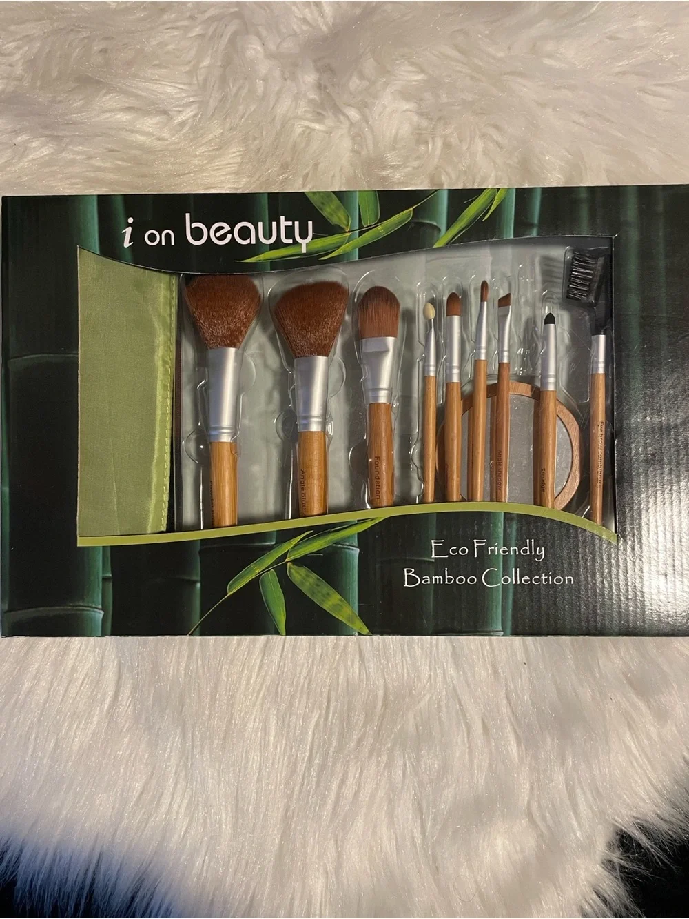 12 pieces Eco-Friendly Bamboo Makeup Collection.Sustainable Luxurious Brush Set
